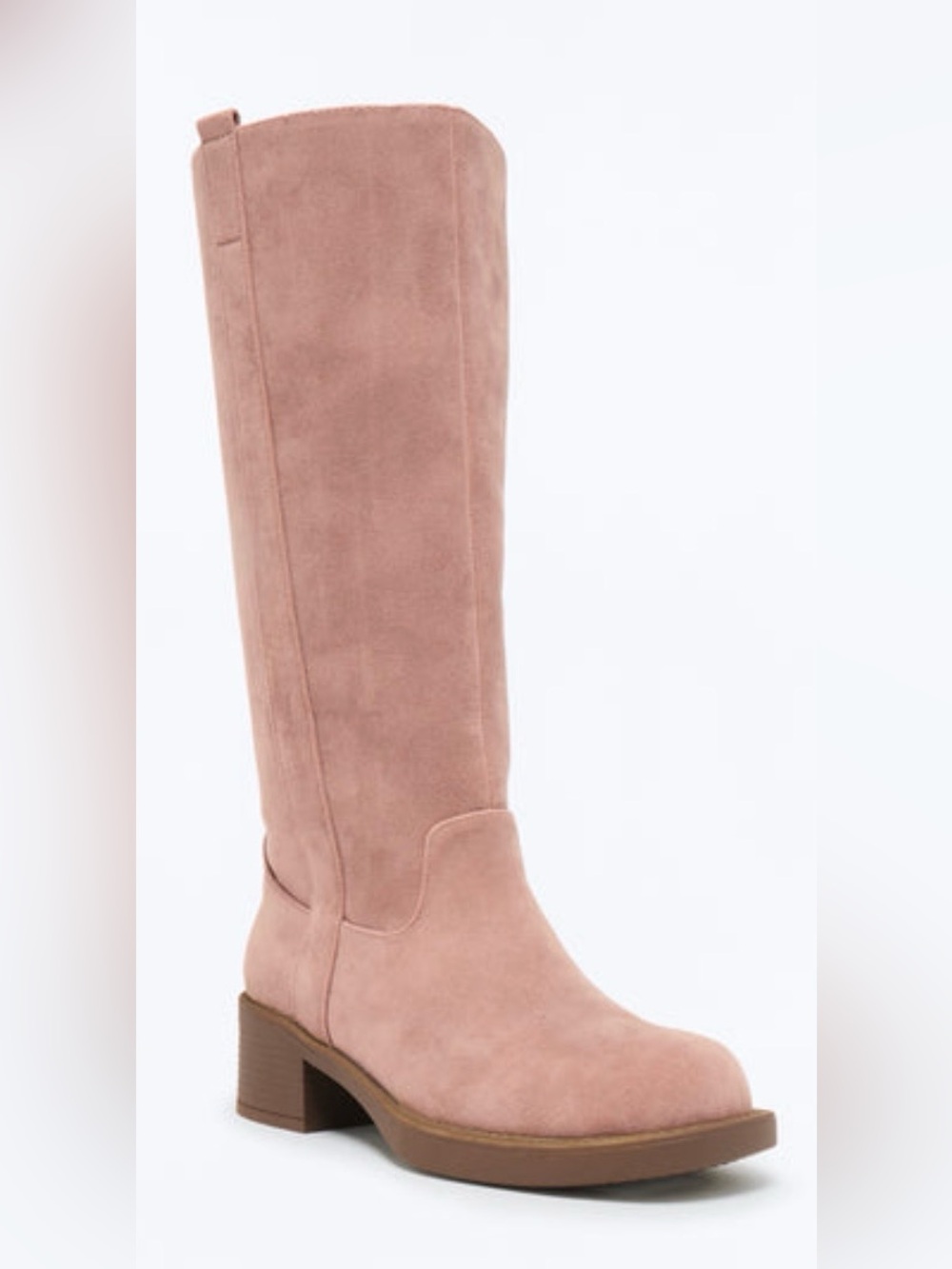 Women’s Tall Suede Pink Knee-High Boot